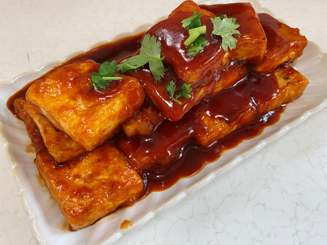 吃了会上瘾的香煎番茄汁豆腐