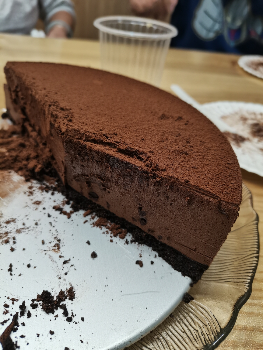 简单零失败8寸纯巧克力慕斯蛋糕