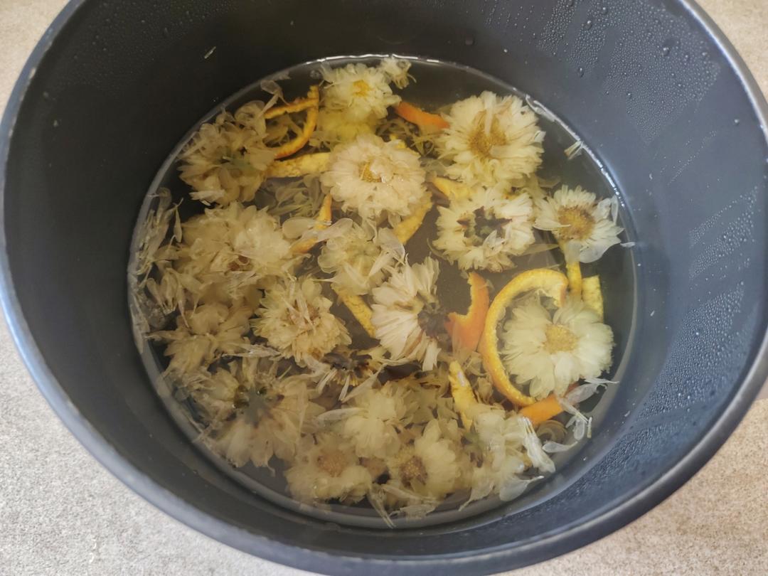 秋季润燥茶| 菊花陈皮茶