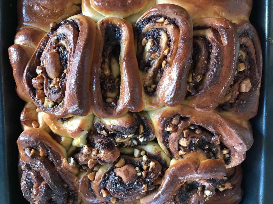 红糖肉桂核桃手撕面包