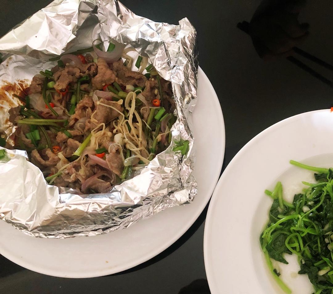 平底锅锡纸牛肉（超快手）