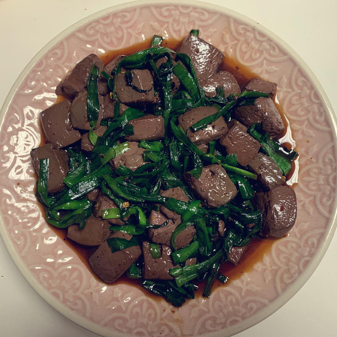 家常菜：韭菜鸭血