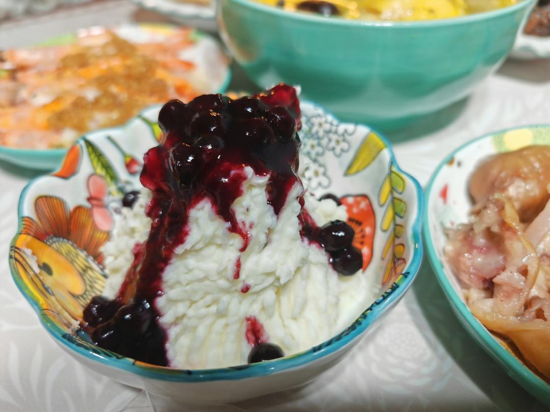 超级简单的蓝莓山药