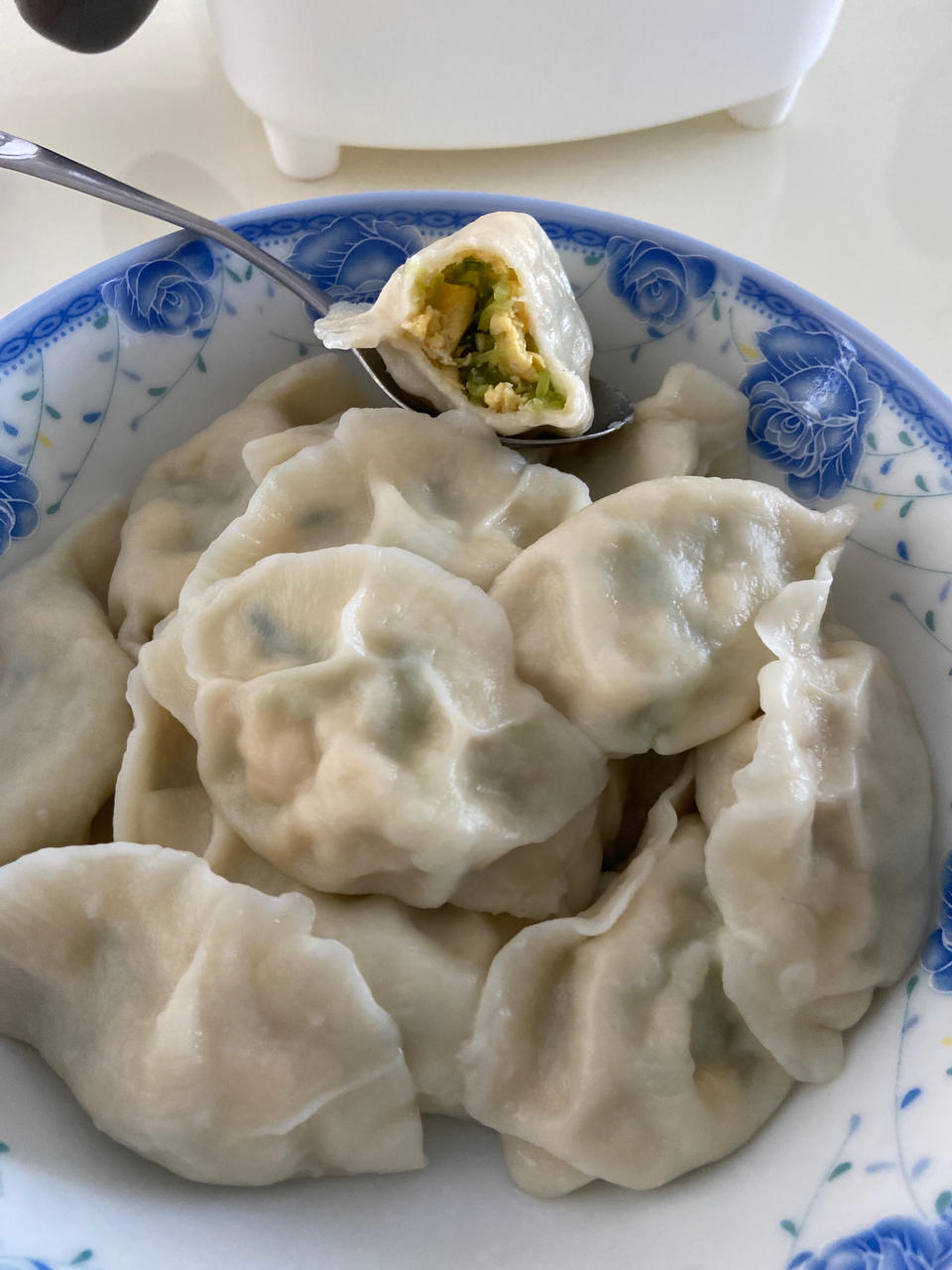 黄瓜鸡蛋水饺（口味清爽！初伏饺子）皮薄馅大