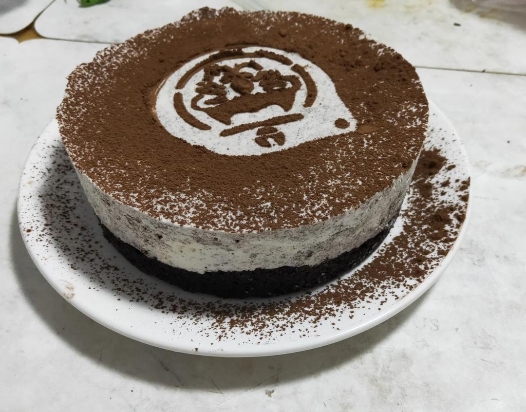 叽里o咕噜做的奥利奥冻芝士蛋糕拯救新手的免烤美味甜点