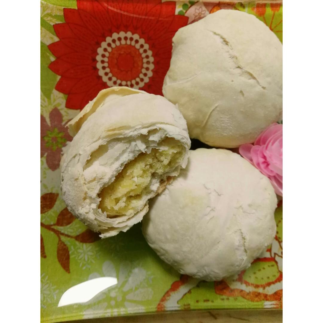 酥皮绿豆饼   酥得掉渣渣