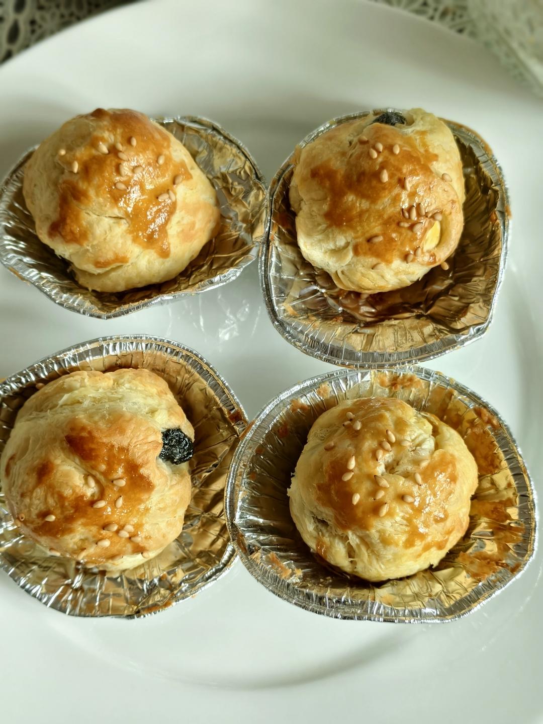 有空气炸锅就能做的小点心「酥皮汤圆」蛋挞皮与汤圆的完美结合👍👍👍