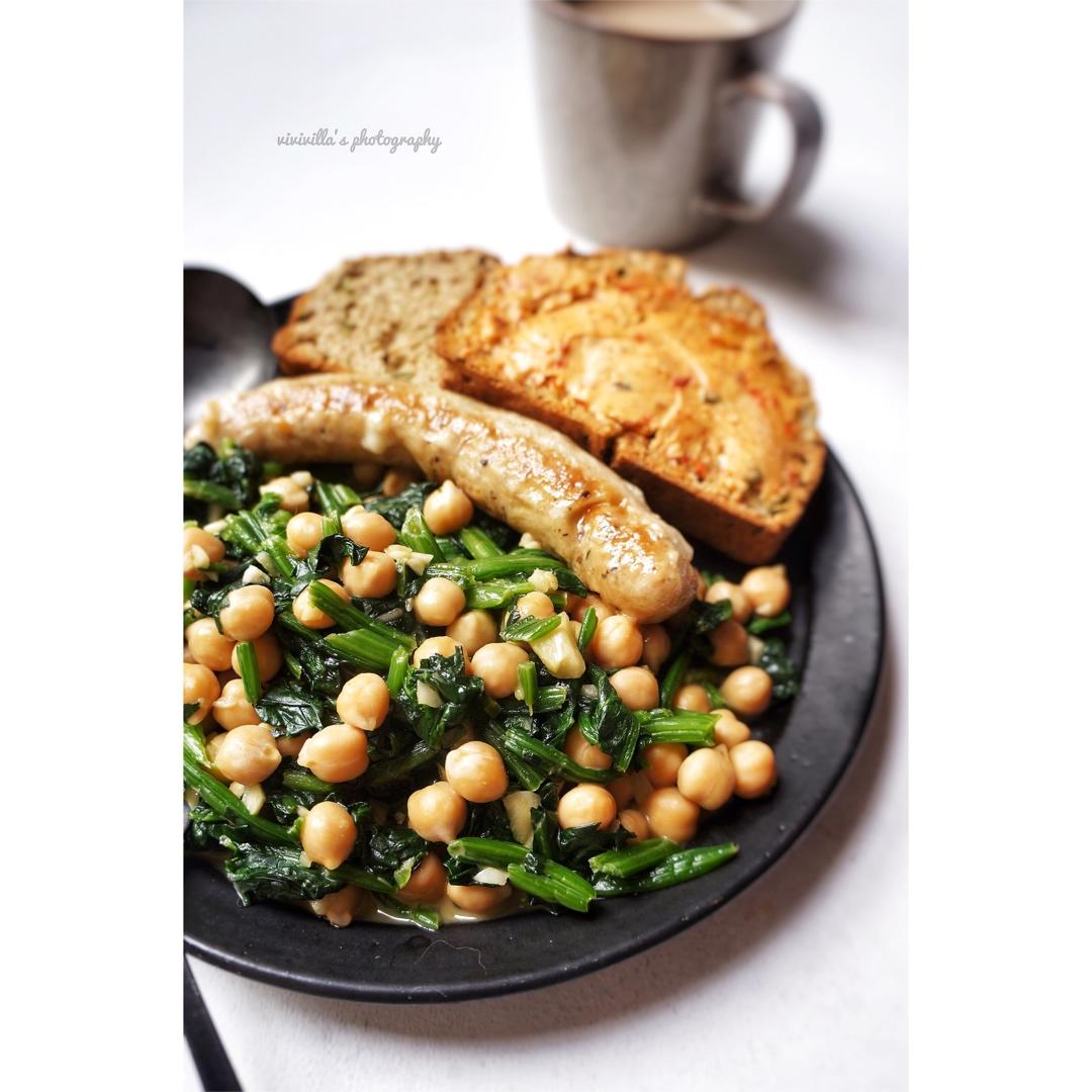 菠菜鹰嘴豆温沙拉 【冬天也可以愉快吃的沙拉】