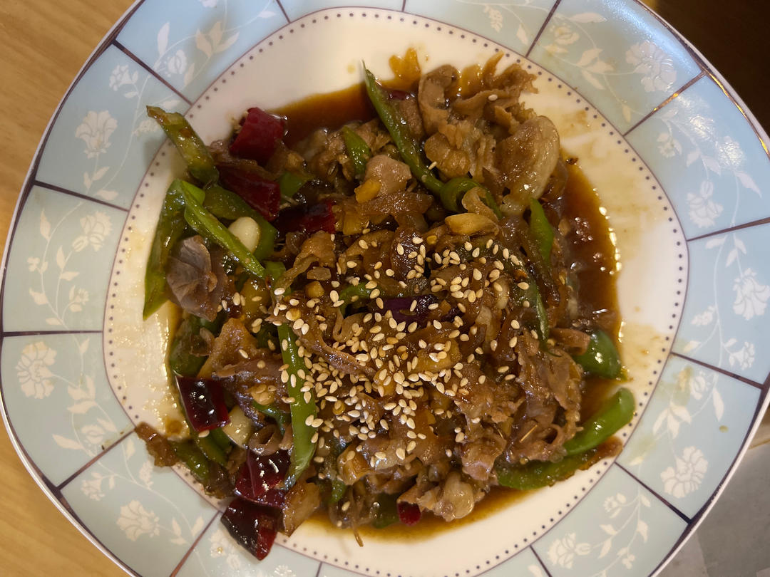 葱爆孜然羊肉卷