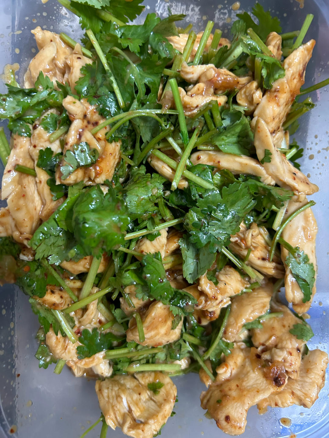 香菜拌鸡胸肉