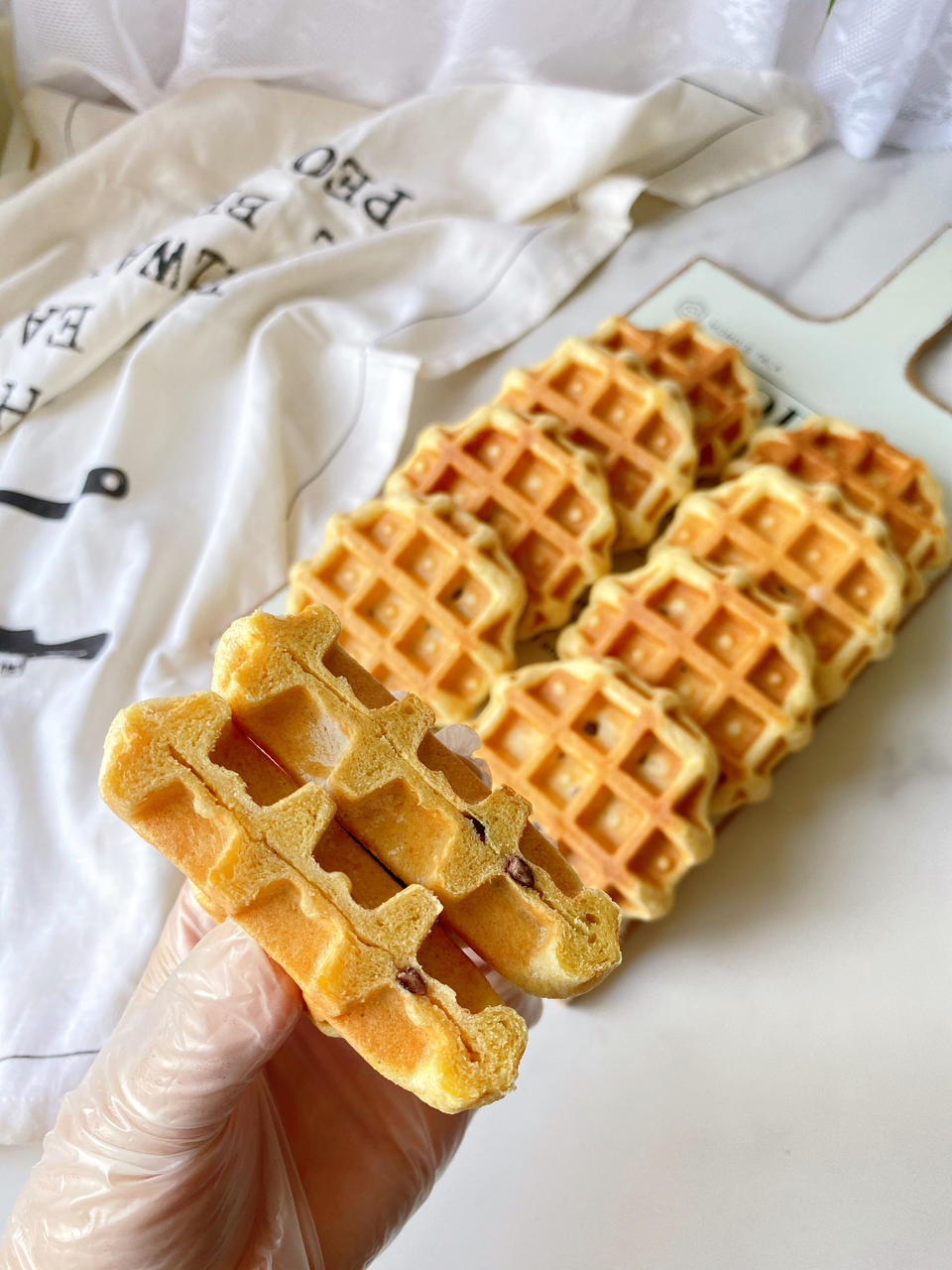玉米面全麦蜜豆华夫饼