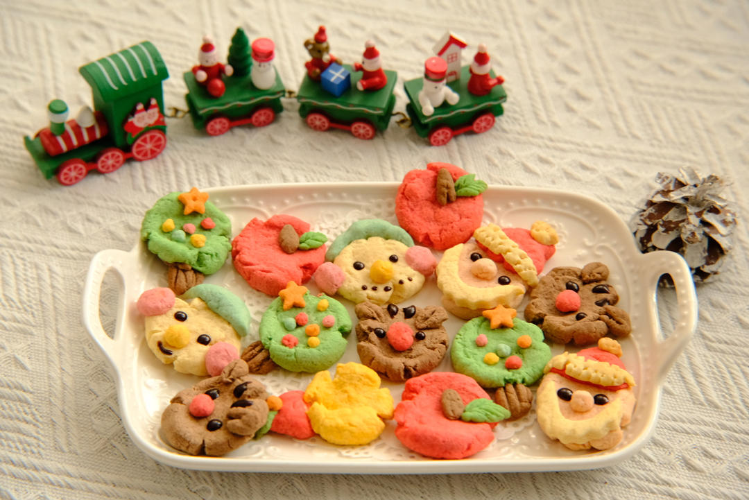 🎄超可爱圣诞甜品❗️玛格丽特饼干㊙️无需模具