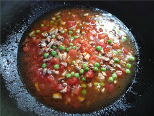 番茄豌豆肉酱意面的做法 步骤11