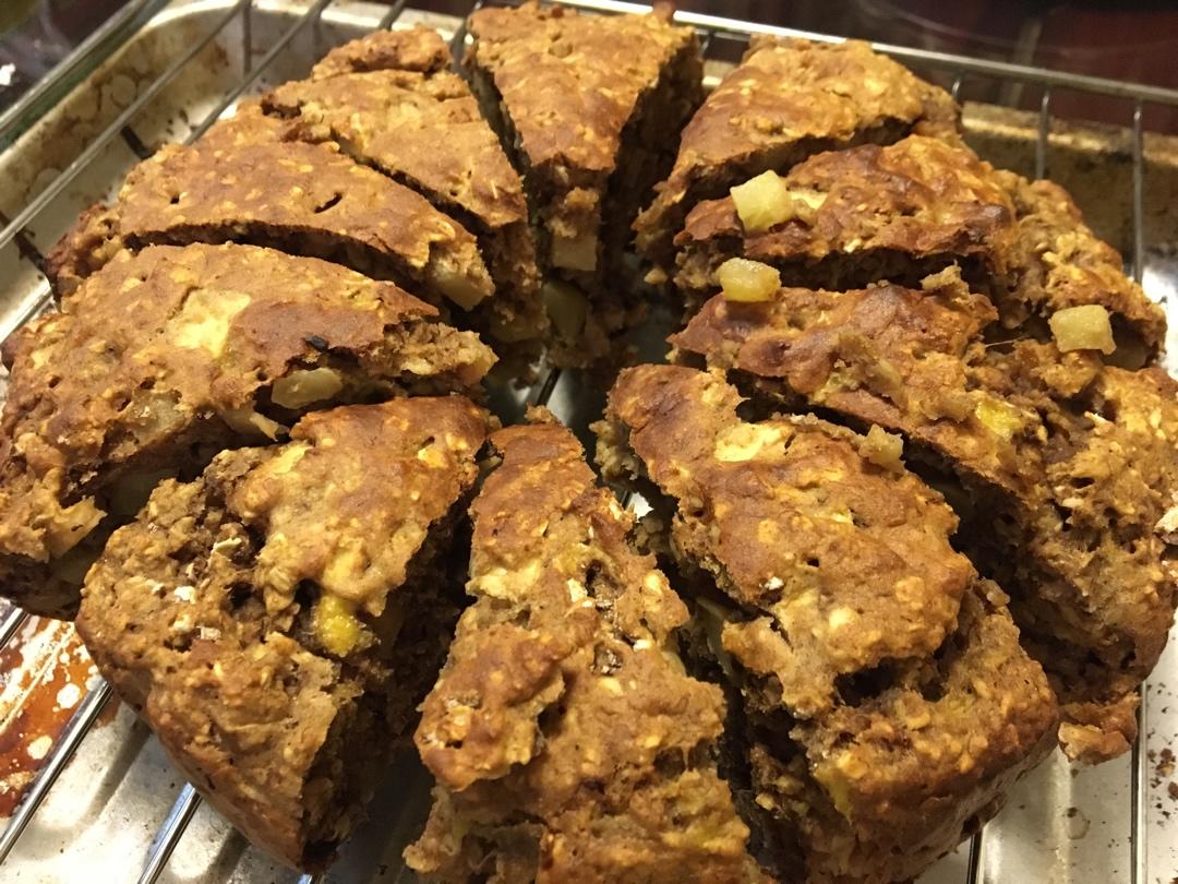 暖香燕麦苹果快手面包丨健康·烘焙