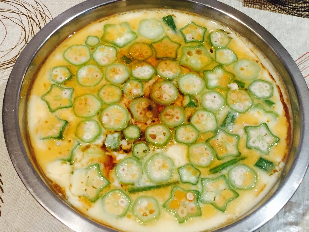 秋葵蒸蛋