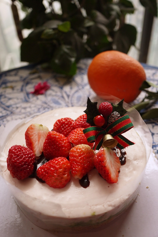 轻乳酪草莓抹茶冻芝士蛋糕（无需烤箱）