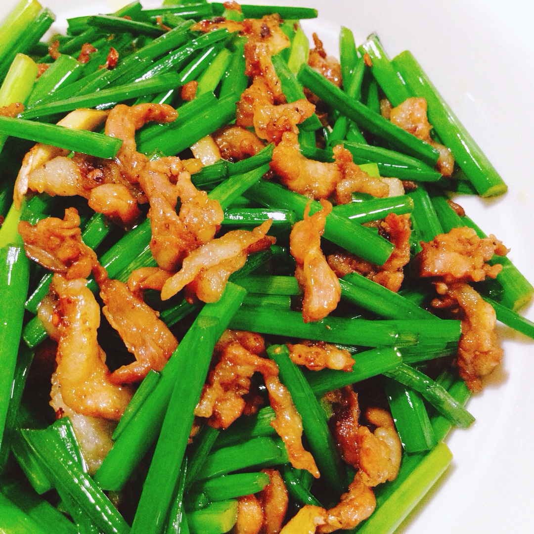 韭菜花炒肉丝