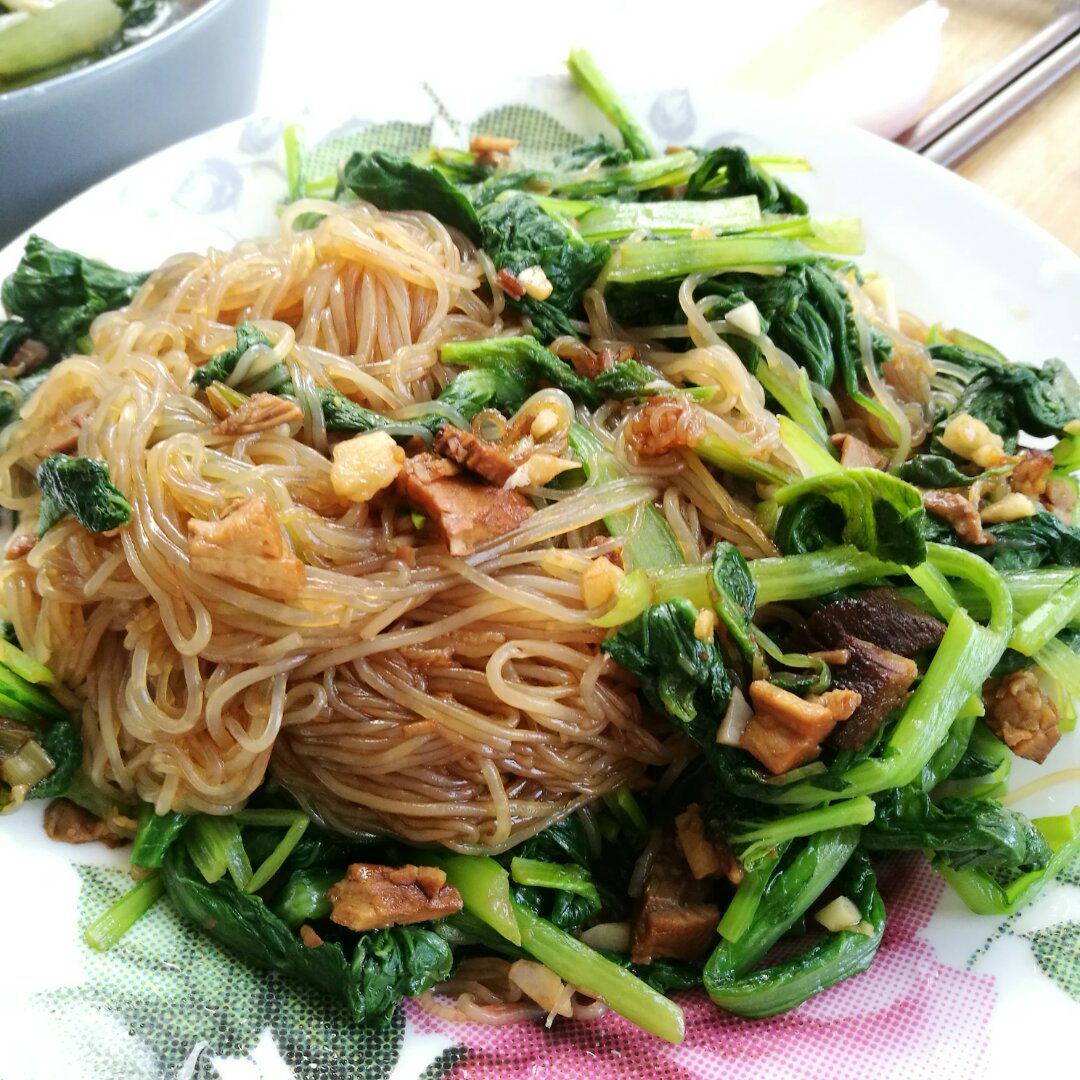 肉末粉丝小白菜