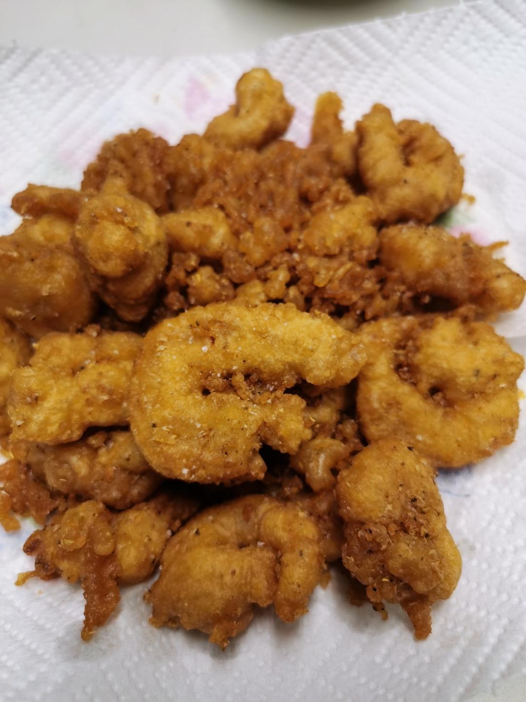 椒盐软炸虾仁～孩子们爱吃的营养美味