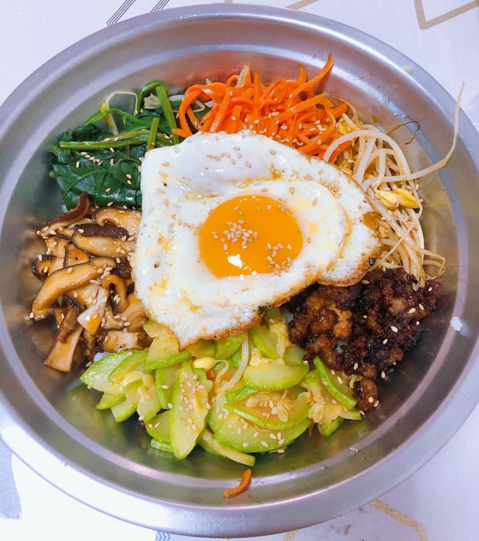 家庭版 简易 石锅/铁锅 韩式拌饭