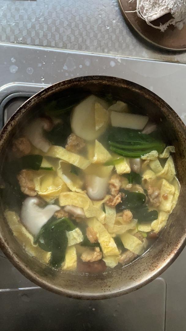 茨菇咸肉片儿汤