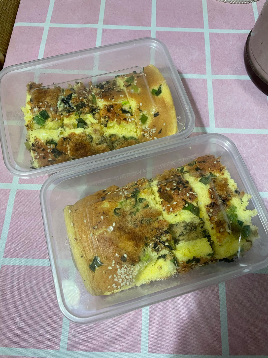 香葱海苔肉松芝麻蛋糕卷