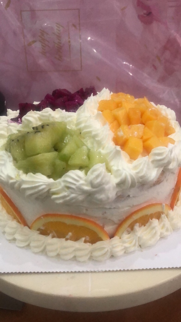 生日蛋糕（抹面裱花视频，新手必看）