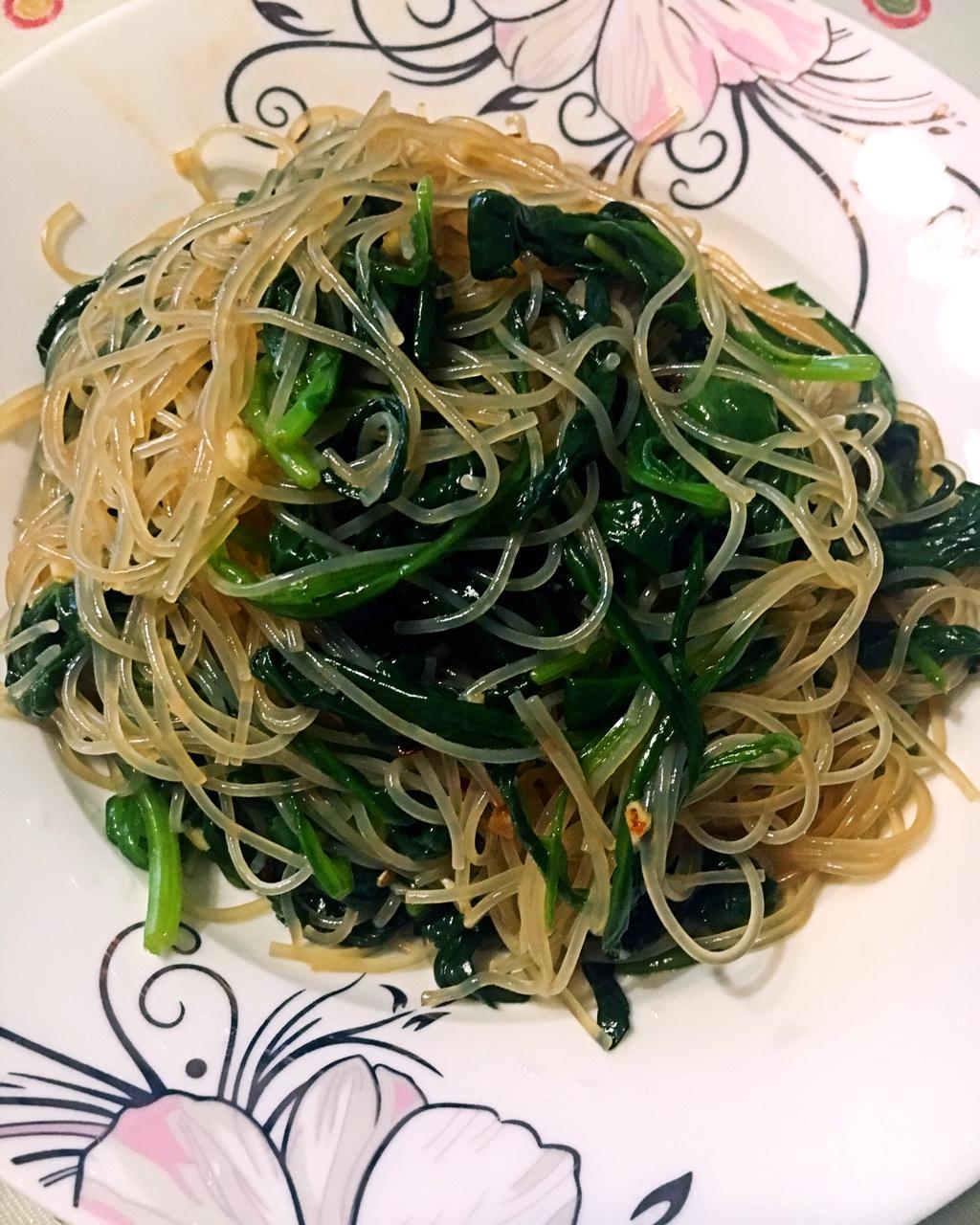 菠菜拌粉丝