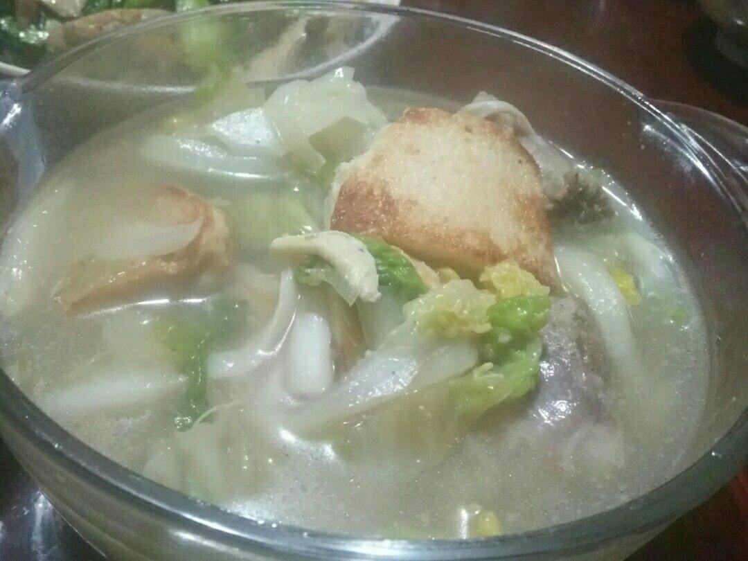 家常青菜烧豆腐