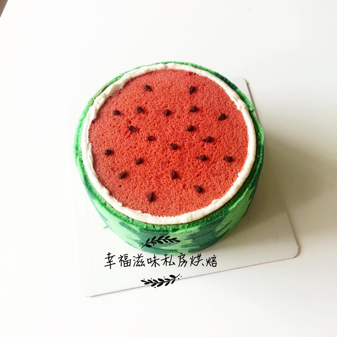 西瓜造型奶油蛋糕