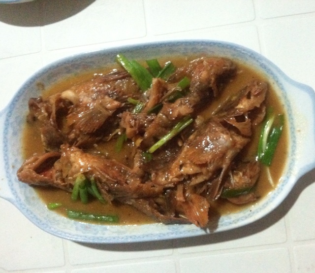 年4月30日#午餐612014年4月30日#老爸自己从海里钓的狮子鱼iphone