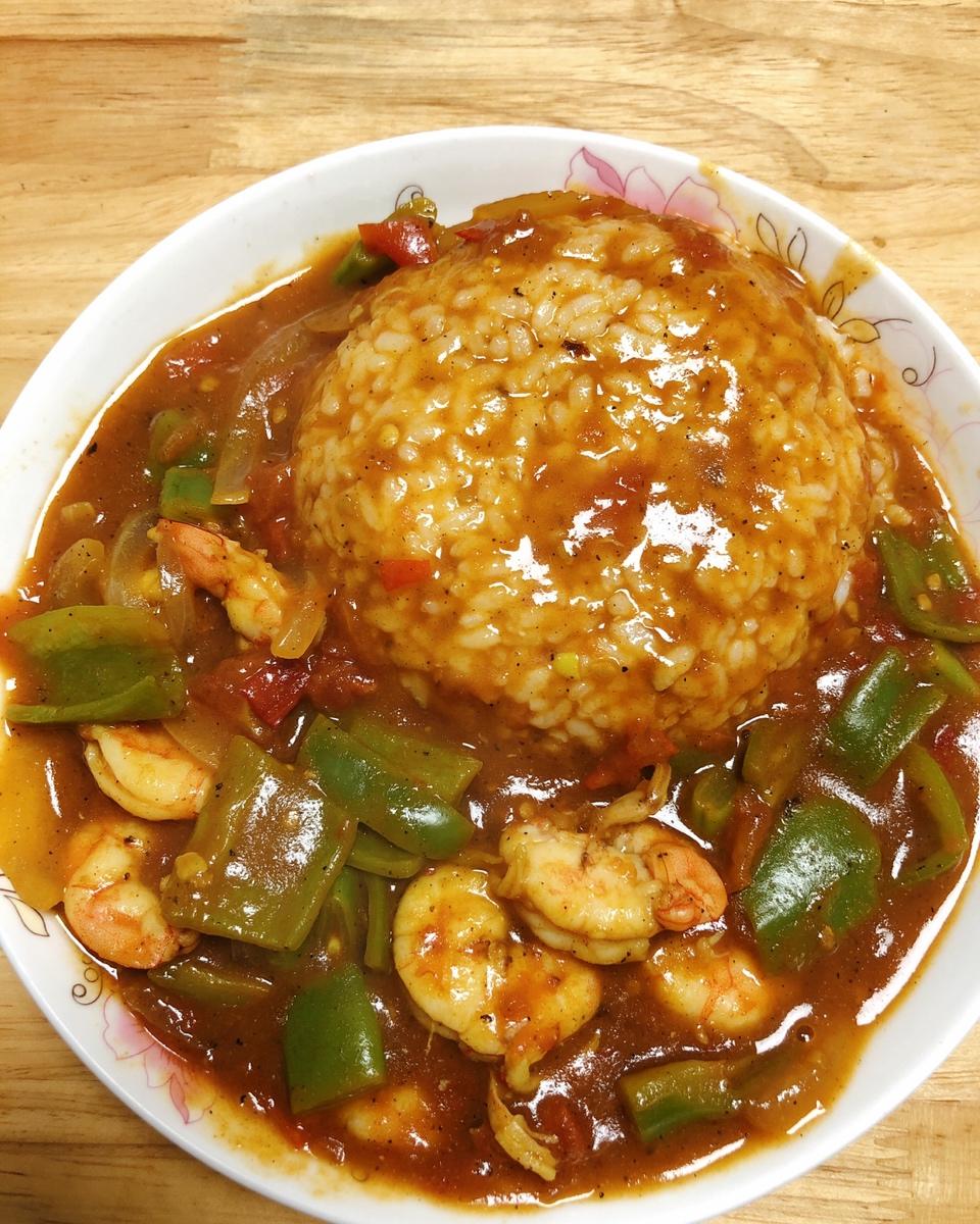 咖喱虾仁饭