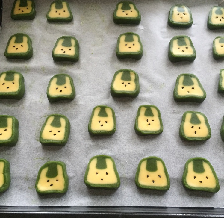 抹茶兔兔曲奇（比熊猫简单！超详细实物图+超良心手绘图）