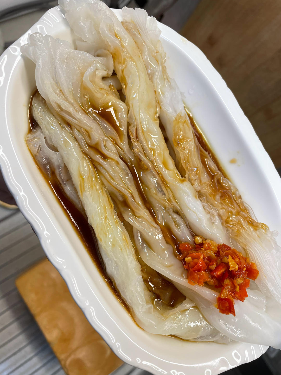 这样皱皱巴巴的肠粉，可以出摊了吗（自制酱汁、广式肠粉）