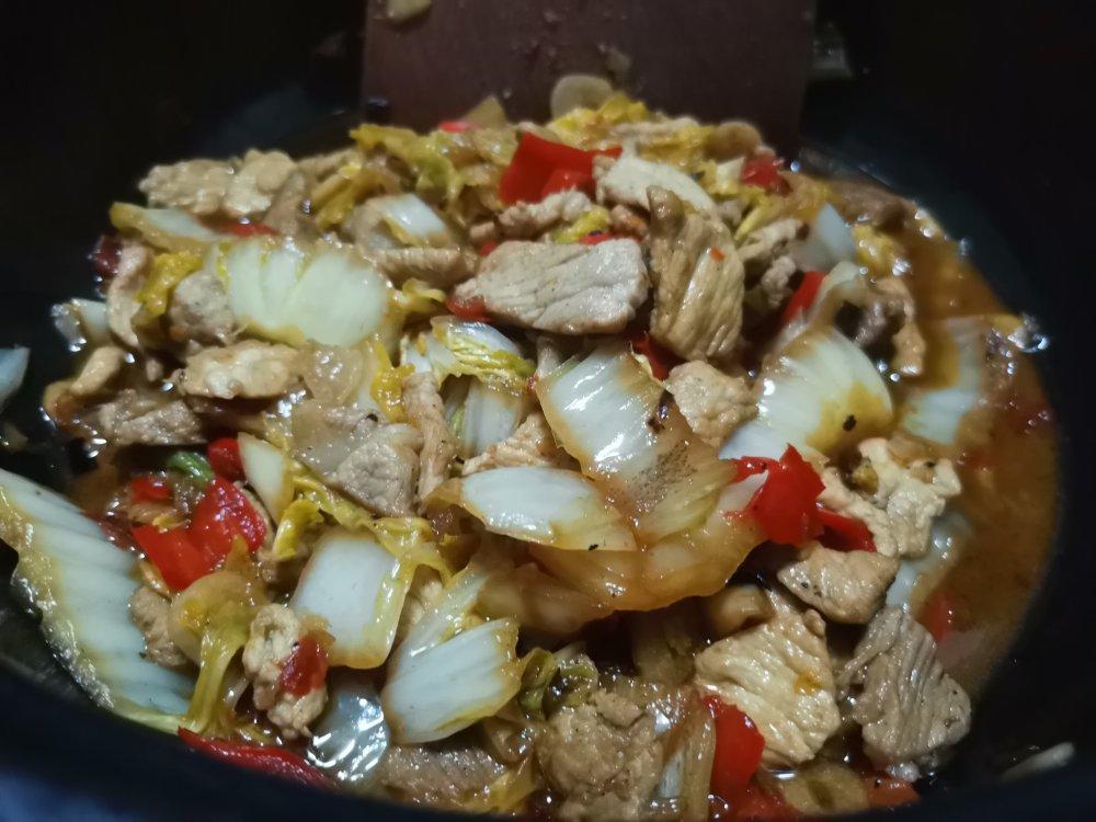 白菜猪肉炒木耳