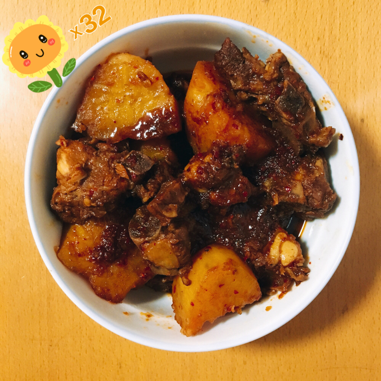 韩式排骨炖土豆 Korean Style Pork Ribs Stew with Potato