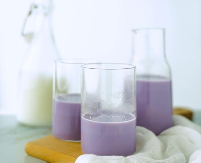 清甜紫薯豆浆暖心饮的做法