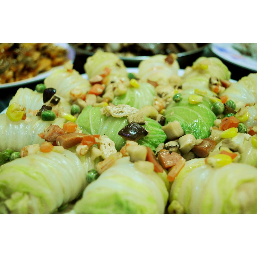 鲜香白菜包(八宝财袋)