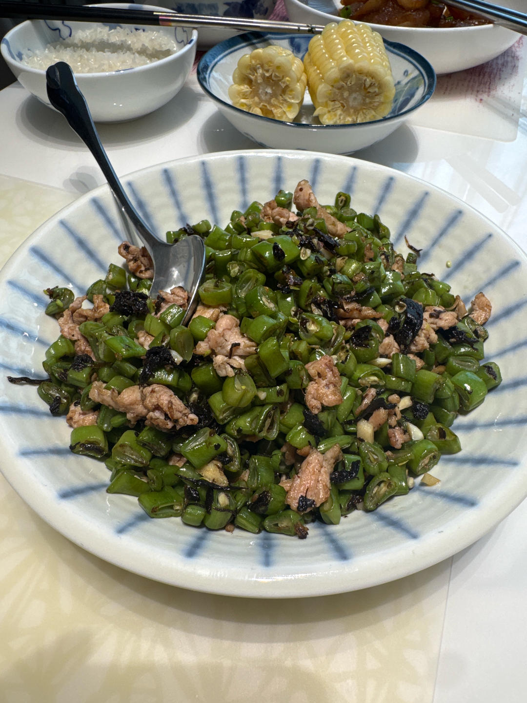干煸榄菜肉末豆角