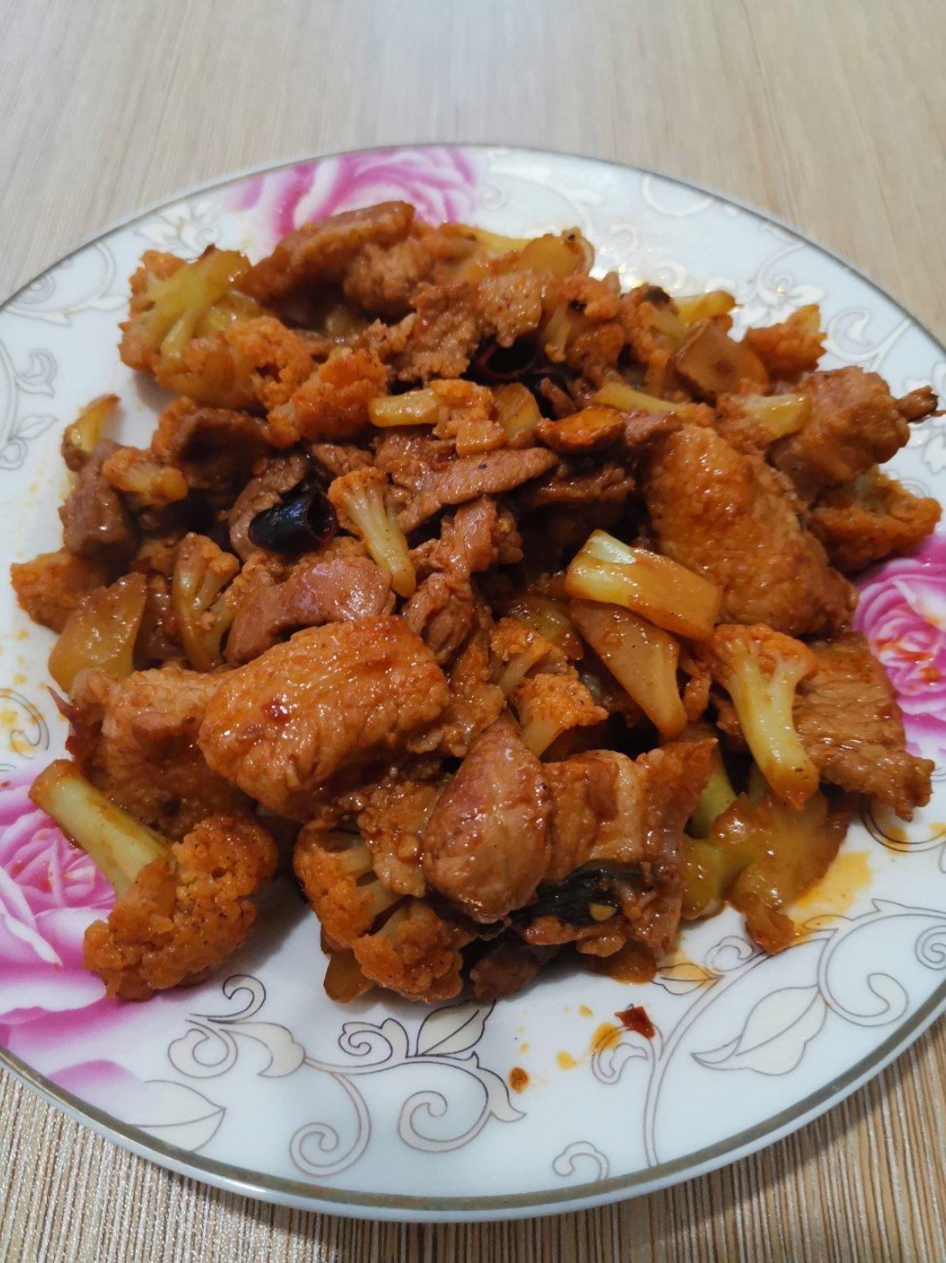 菜花炒五花肉
