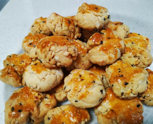 芝麻花生酥(椒盐味)的做法