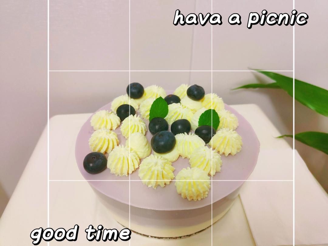 渐变蓝莓慕斯蛋糕🎂