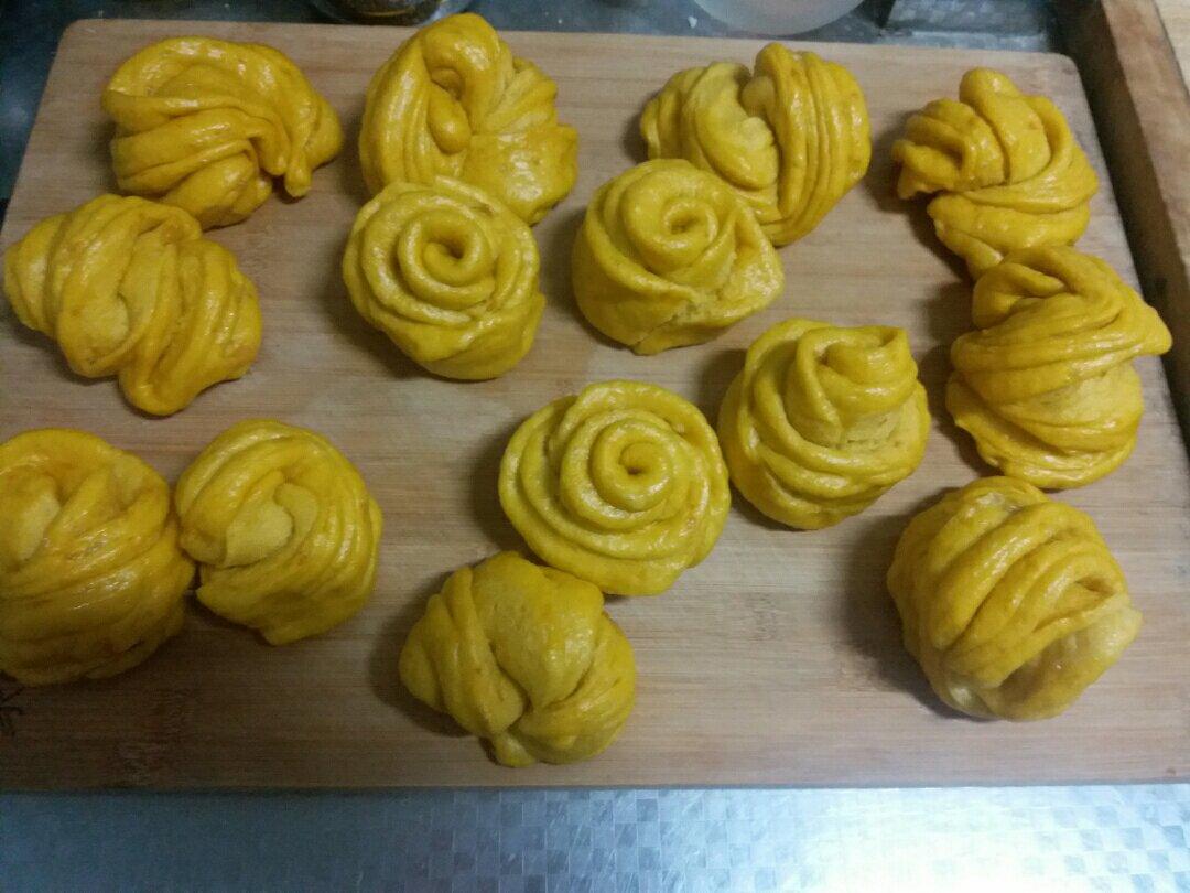 南瓜玫瑰花馒头