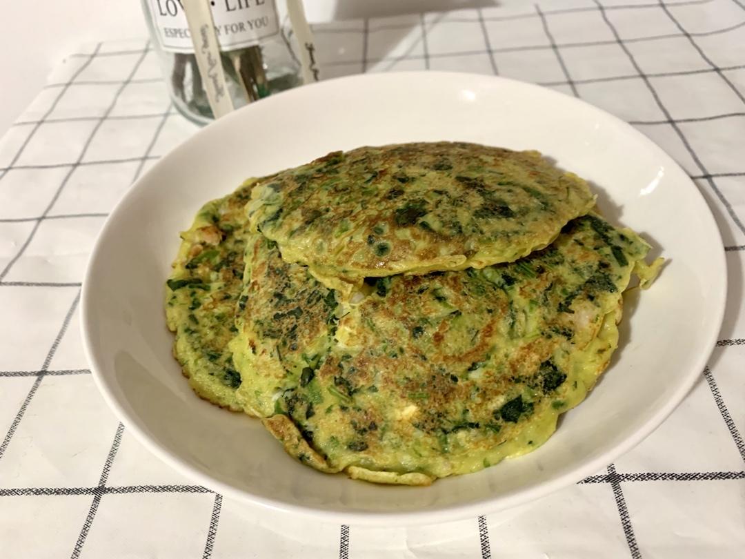 菠菜虾仁饼(可当一岁宝宝辅食)