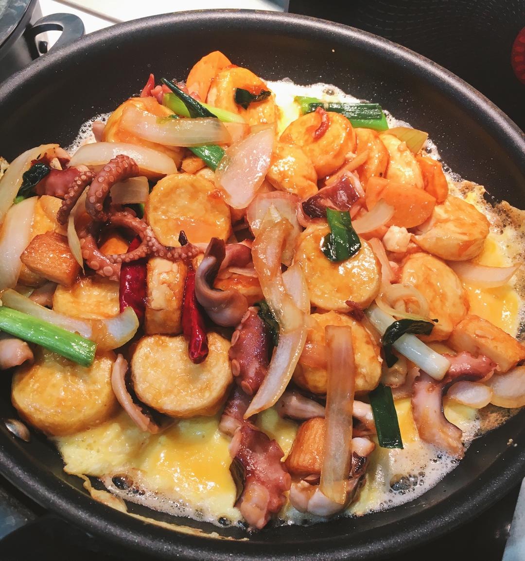 sharonkung做的铁板海鲜日本豆腐seafoodwithjapanesedofu