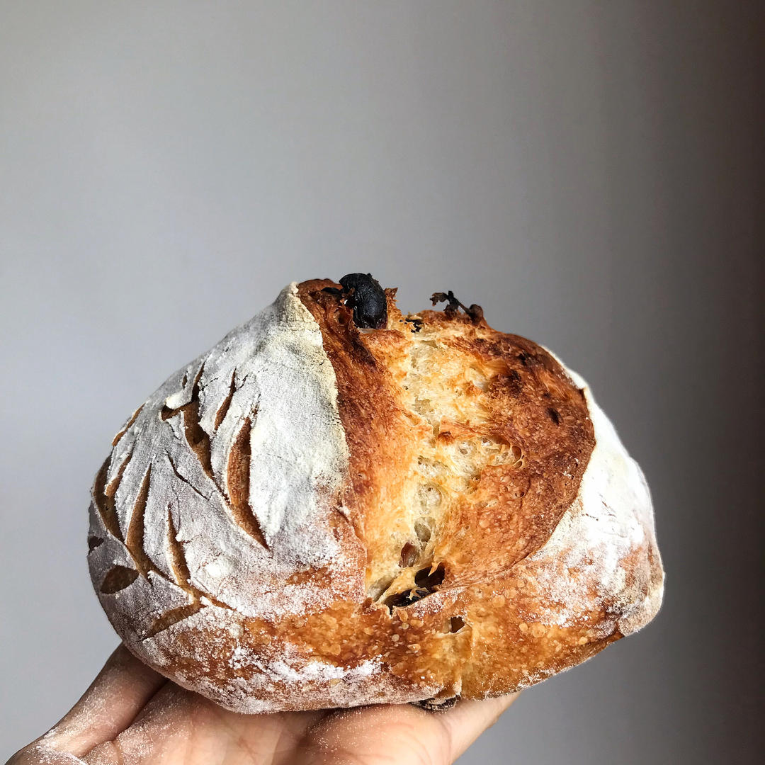 风靡INS的免揉双色开心果双料天然酵母欧包sourdough bread