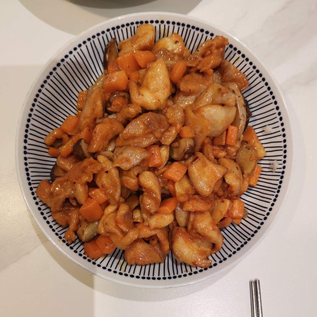 香菇胡萝卜烧鸡翅根