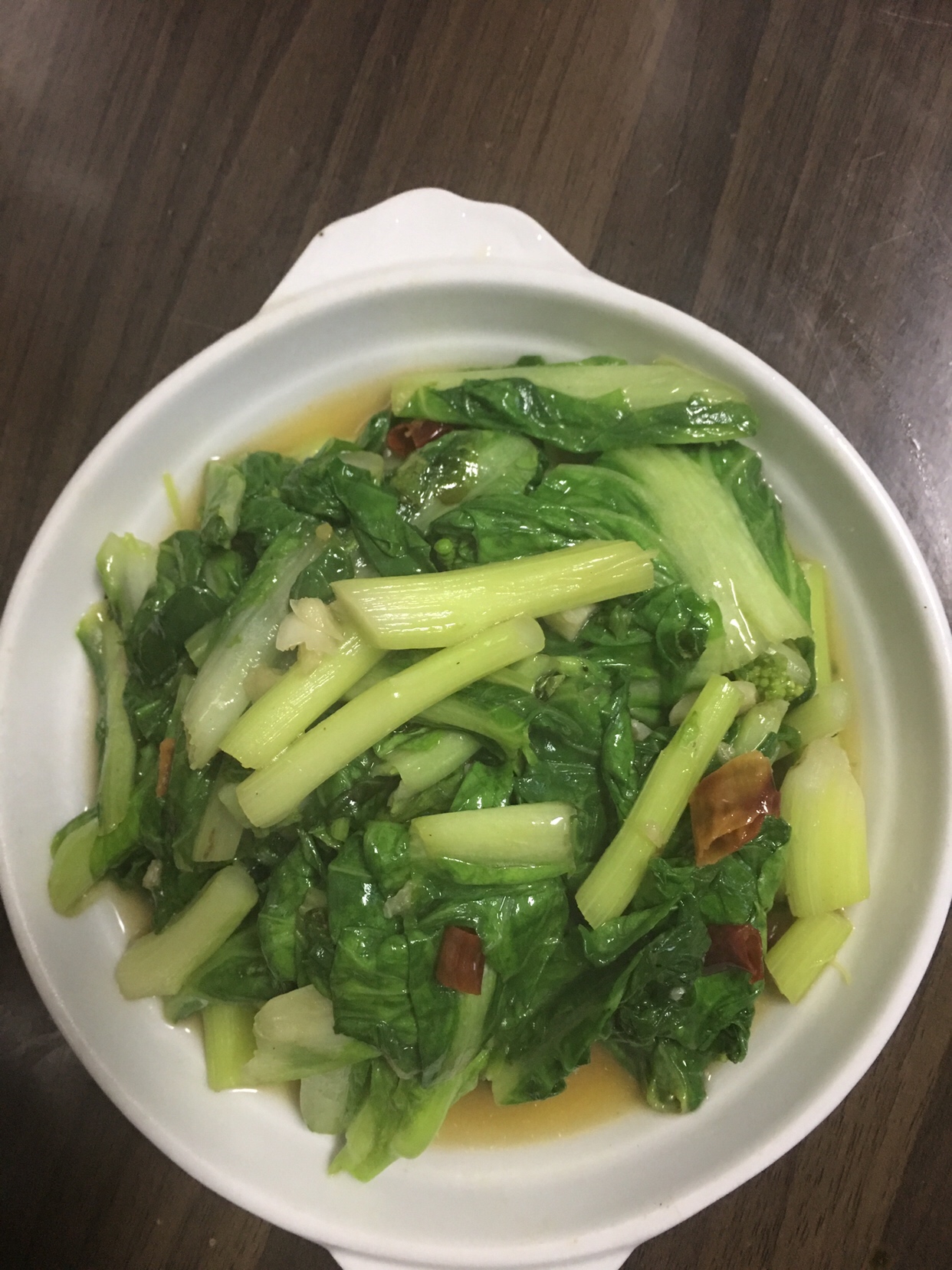 清炒蒜蓉白菜苔的做法