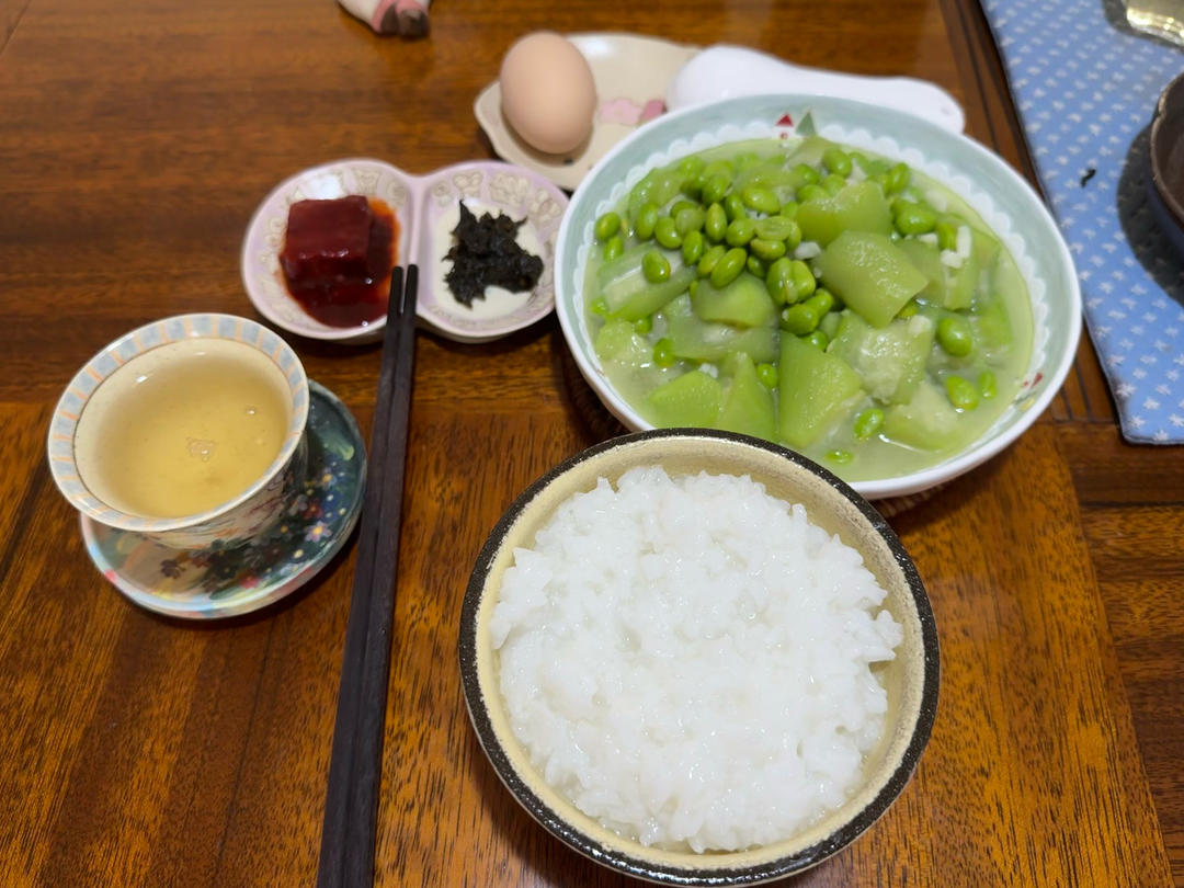 丝瓜毛豆