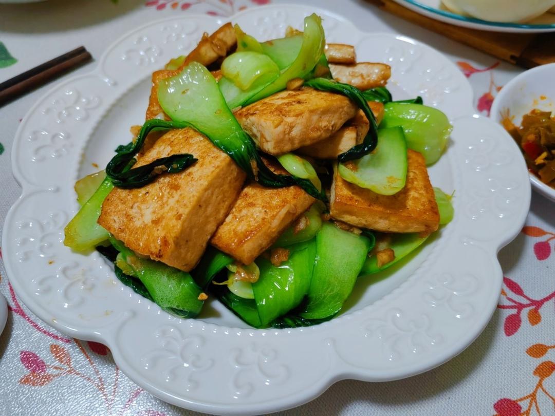 油菜烧豆腐